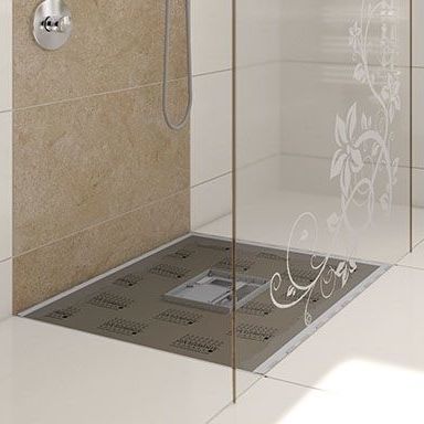 Receveur de douche rectangulaire - TUB-PUMP-S - LUX ELEMENTS - à encastrer / à fleur de sol / en mousse