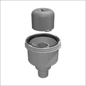 Siphon de sol en plastique - TUB-BA-S - LUX ELEMENTS - pour salle de bain / vertical / horizontal