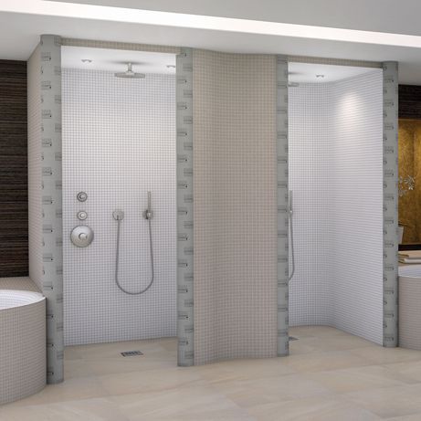 Profilé de finition en polystyrène - DECO-AE - LUX ELEMENTS - pour douche / quart-de-rond / blanc