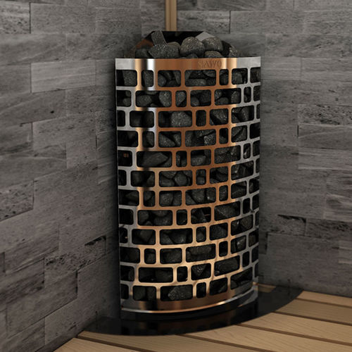 Poêle de sauna électrique - ARIES CORNER - Sawo - 0 - 5 kW / 5 kW - 10 kW / au sol