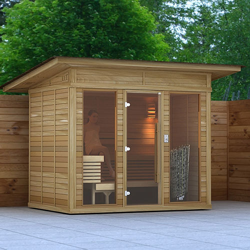 Sauna résidentiel - Sawo - en bois / d'extérieur / préfabriqué