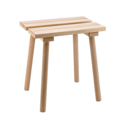 Tabouret contemporain - 87801 - Eliga - en bois / avec piètement en bois / carré