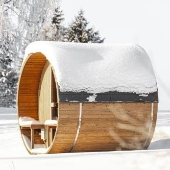 Sauna résidentiel - BARREL 210 - Hekla Saunas - professionnel / en épicéa / en bois massif