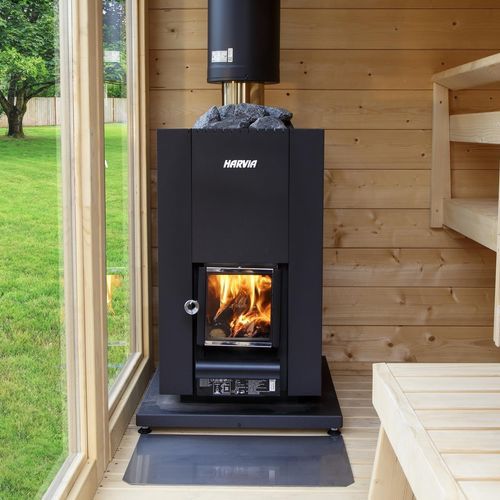 Poêle de sauna à bois - Hekla Saunas - au sol / en acier / en fonte