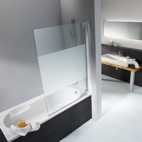 Pare-baignoire battant - K2P  - HSK - à droite / en verre trempé / 1 volet
