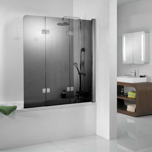 Pare-baignoire pivotant - PREMIUM SOFTCUBE: 6807114 - HSK - à droite / en verre trempé / 3 volets