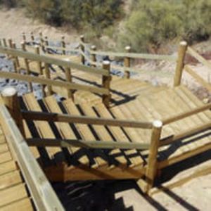 Escalier droit - Maderas Menur - quart tournant / à marches en bois / en bois