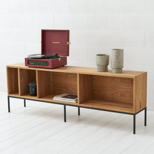 Meuble TV contemporain - DEEP  - IDDO - lowboard / avec rangement intégré / en chêne naturel