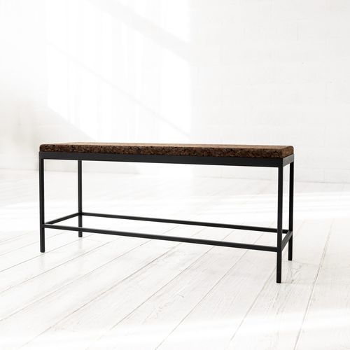 Banc contemporain - DARK  - IDDO - en liège / en métal / sans dossier