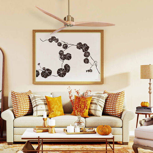 Ventilateur de plafond résidentiel - DC5SLIM_P8WI166_RINGAB - KLASSFAN - d'intérieur / en ABS / beige