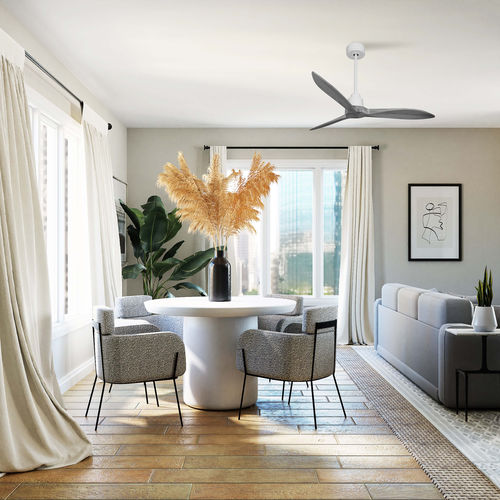 Ventilateur de plafond résidentiel - TE4_P8GR132 - KLASSFAN - d'intérieur / en ABS / gris