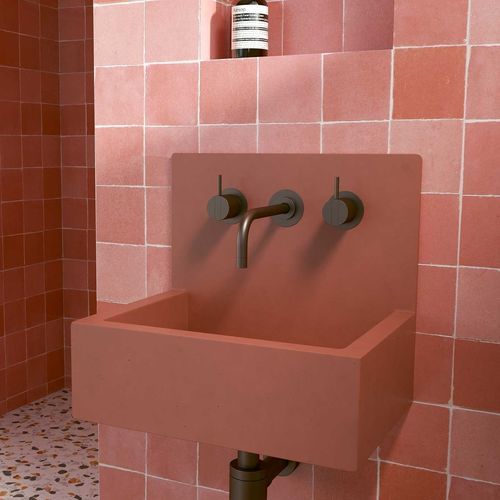 Vasque suspendue - TROUGH  - Maark Bathware - en béton / finition mat / rectangulaire