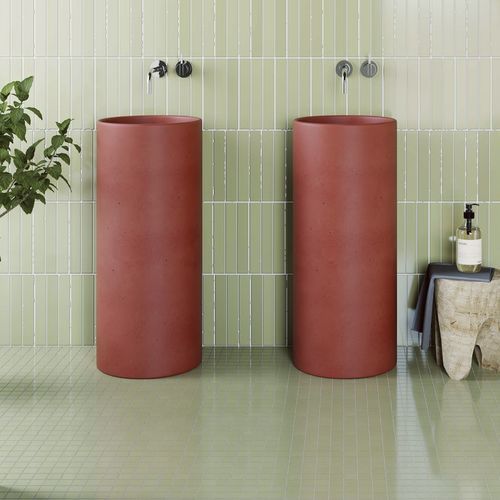 Vasque sur pied - TONDO - Maark Bathware - en béton / finition mat / ronde