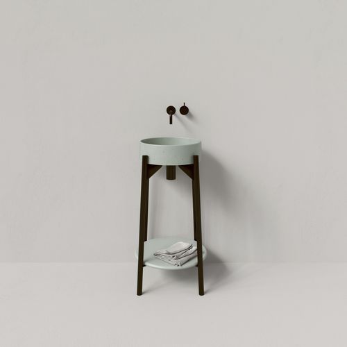 Vasque console - FUSE - Maark Bathware - en béton / ronde / sans trou