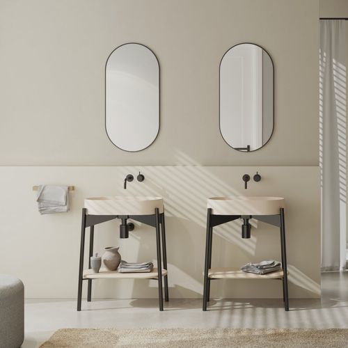 Vasque console - FUSE XL - Maark Bathware - en béton / ovale / sans trou