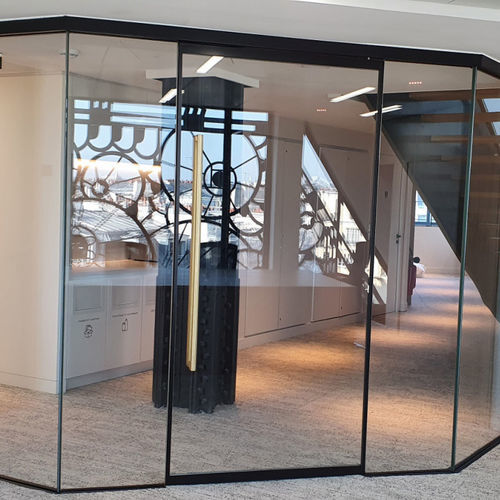 Porte d'intérieur - InvisiTeq  EI2-60 VIGLAS - ERIBEL FRANCE - en acier / va-et-vient / contemporaine
