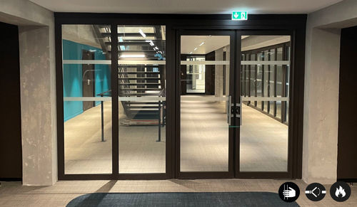 Porte d'intérieur - SteelTeq E30 - ERIBEL FRANCE - en acier / va-et-vient / contemporaine