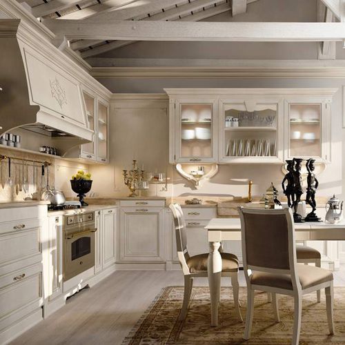 Cuisine classique - CAPRI : PROVENCAL - ARCARI ARREDAMENTI - en bois / en L / avec poignée