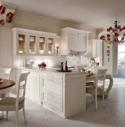 Cuisine classique - SIENA : LUXURY - ARCARI ARREDAMENTI - en bois / en L / avec poignée