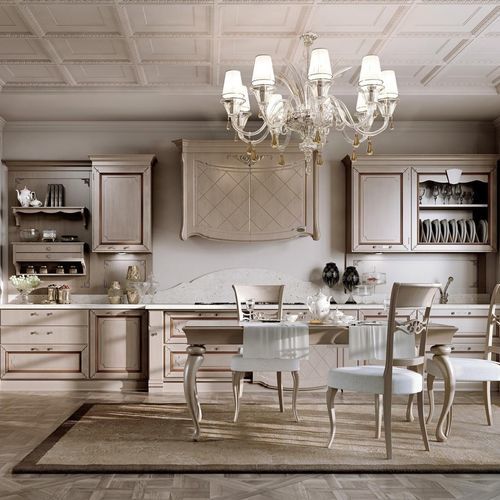Cuisine classique - Capri Classic - ARCARI ARREDAMENTI - en bois / en terre cuite / avec poignée