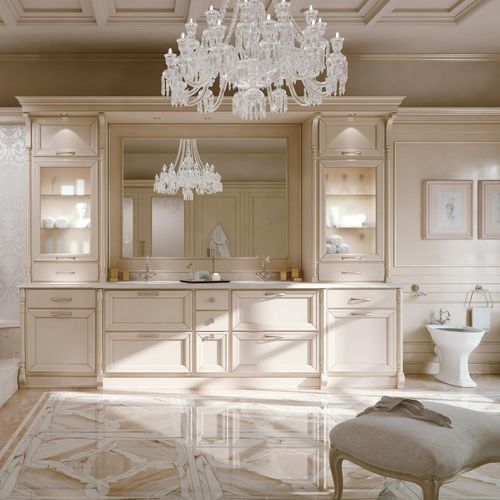 Meuble vasque double - Taormina Classic - ARCARI ARREDAMENTI - à poser / en noyer / contemporain
