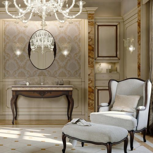 Console pour lavabo en noyer - Capri Classic - ARCARI ARREDAMENTI - en cerisier