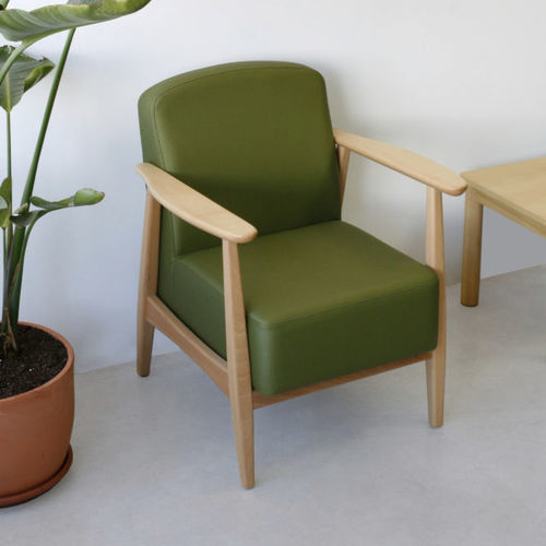 Fauteuil contemporain - BOREAL - Seniorcare - en tissu / en hêtre / à oreilles