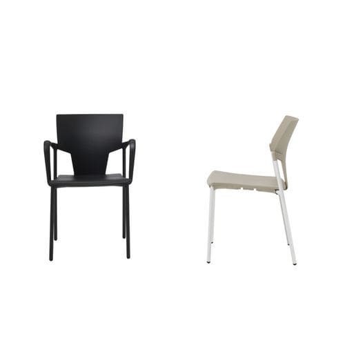 Chaise contemporaine - MINT - Seniorcare - d'intérieur / en polypropylène / avec piètement en métal