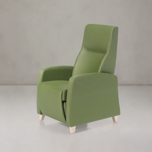 Fauteuil relax classique - NEPAL - Seniorcare - en tissu / en bois / avec repose-pieds