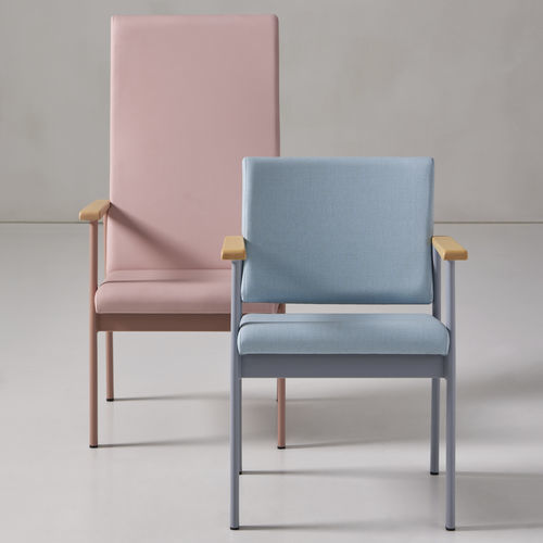 Fauteuil contemporain - RODAS - Seniorcare - en tissu / en métal / avec repose-pieds