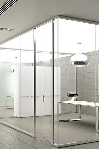 Porte d'intérieur - Albadoors - en verre / en aluminium / battante