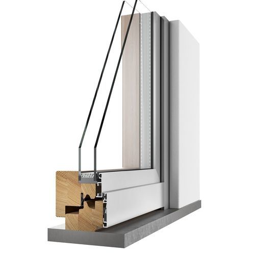 Fenêtre en bois - Duty - Albadoors - en aluminium / coulissante / à double vitrage