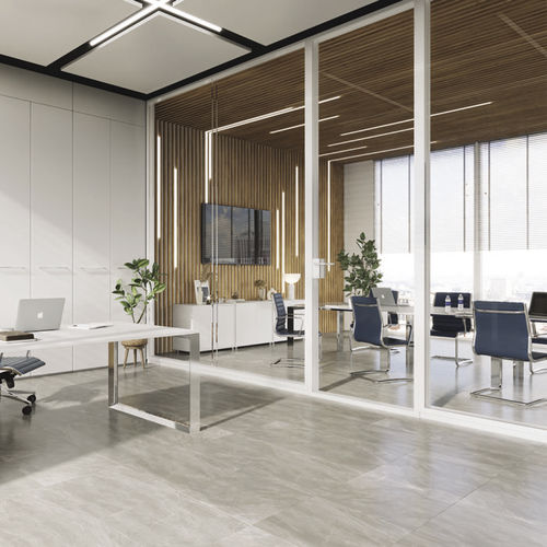 Cloison fixe - KRISTAL TWIN - Arcarossa - vitrée / en aluminium / en polycarbonate
