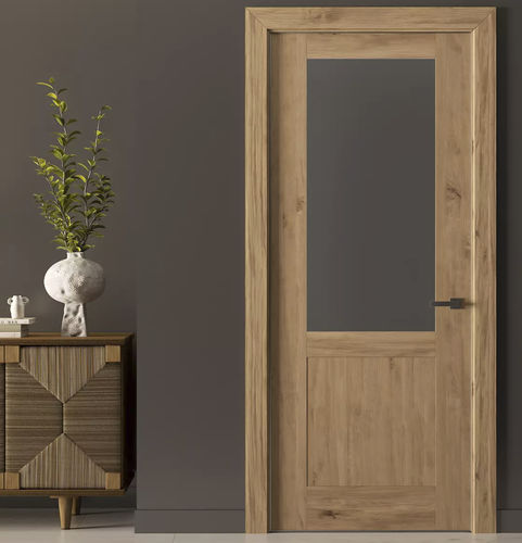 Porte d'intérieur - 2.1 - IN WOOD LLC - en bois / en verre / battante