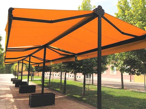 Store banne double pente - 325 - USINE-ONLINE - coffre / autoportant / motorisé
