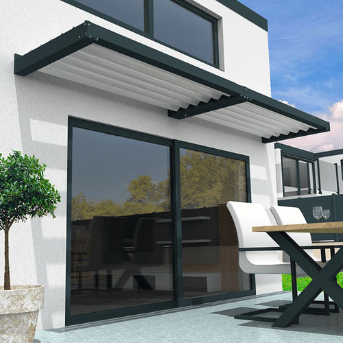 Brise-soleil en aluminium extrudé - USINE-ONLINE - pour fenêtre / horizontal / orientable