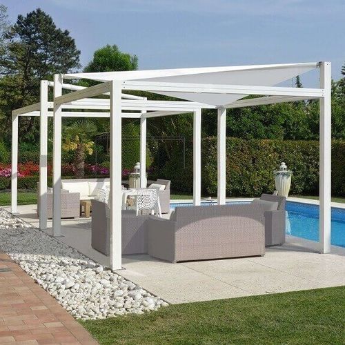 Pergola autoportée - VL 120 SOLTIS 96 PVC FERRARI - USINE-ONLINE - en aluminium / en aluminium extrudé / en aluminium thermolaqué