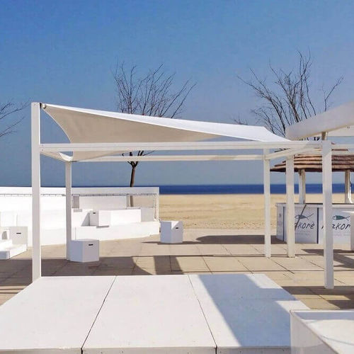 Pergola autoportée - FERRARI 602 ÉTANCHE VL 120 - USINE-ONLINE - en aluminium extrudé / couverture en toile / sur mesure