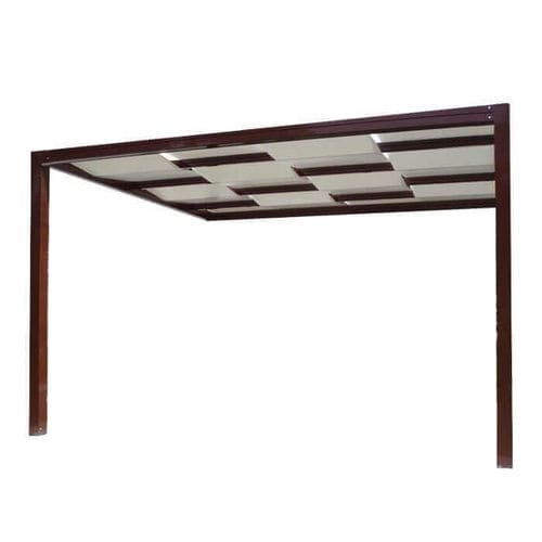 Pergola adossée - USINE-ONLINE - en aluminium extrudé / couverture en toile / sur mesure