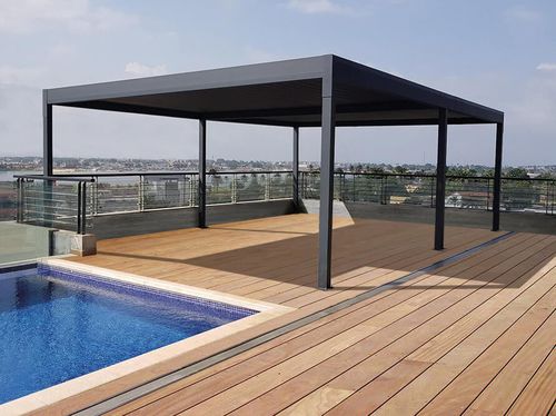 Pergola autoportée - H3 - USINE-ONLINE - en aluminium extrudé / à lames orientables / à lames brise soleil