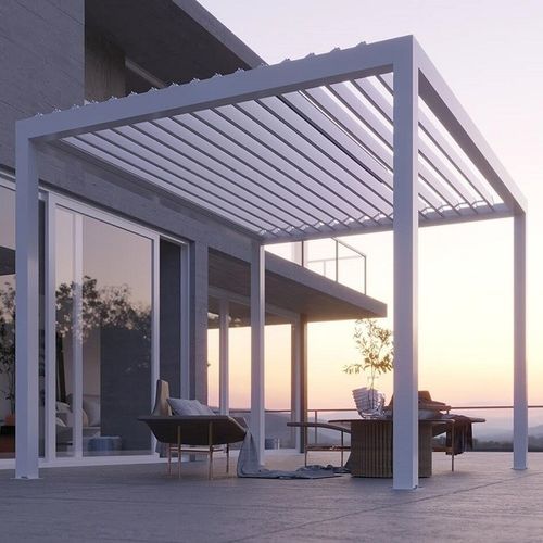 Pergola autoportée - S3 - USINE-ONLINE - en aluminium extrudé / à lames orientables / à lames brise soleil