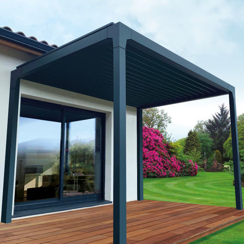 Pergola autoportée - L1 - USINE-ONLINE - en aluminium extrudé / à lames orientables / à lames brise soleil