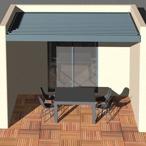 Pergola suspendue - H2 - USINE-ONLINE - en aluminium extrudé / à lames orientables / à lames brise soleil