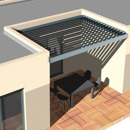 Pergola suspendue - H3 - USINE-ONLINE - en aluminium extrudé / à lames orientables / à lames brise soleil