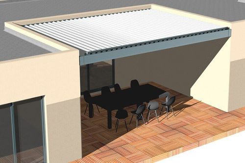 Pergola suspendue - H3 - USINE-ONLINE - en aluminium extrudé / à lames orientables / à lames brise soleil
