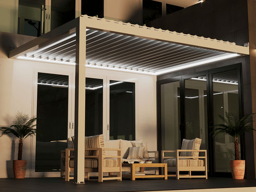Pergola suspendue - S3 - USINE-ONLINE - en aluminium extrudé / à lames orientables / à lames brise soleil