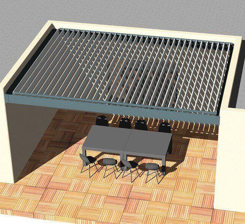 Pergola suspendue - H2 - USINE-ONLINE - en aluminium extrudé / à lames orientables / à lames brise soleil
