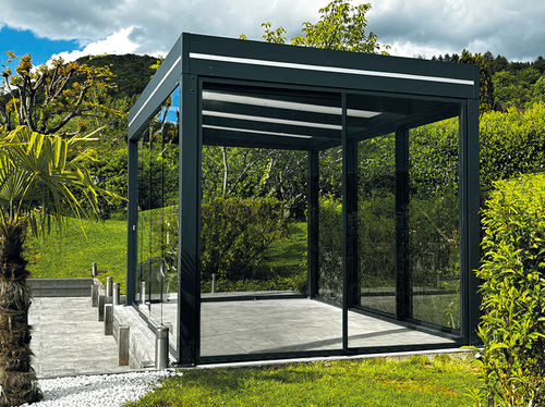 Baie vitrée structure en aluminium - USINE-ONLINE - à coupure thermique / sur mesure