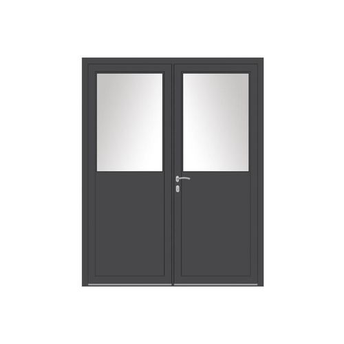 Porte de service - KAWNEER - USINE-ONLINE - en aluminium / battante / contemporaine