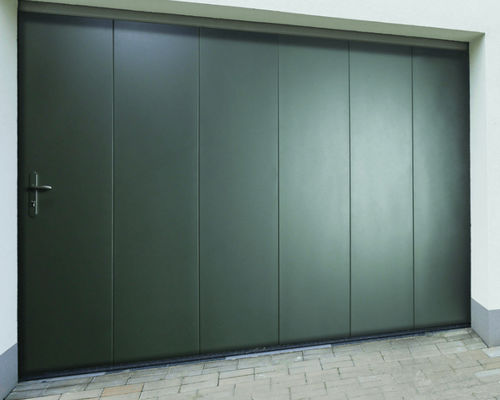 Porte de garage en acier thermolaqué - USINE-ONLINE - sectionnelle latérale / en mousse de polyuréthane / manuelle